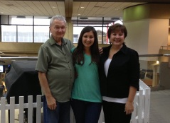 Dad, Mom, and Me at the airport. Teary goodbyes... I'm so thankful for them.